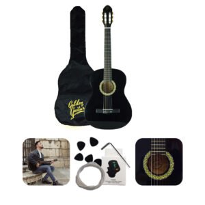 Gitara klasyczna czarny 4/4 39" GKS39CZ w zestawie