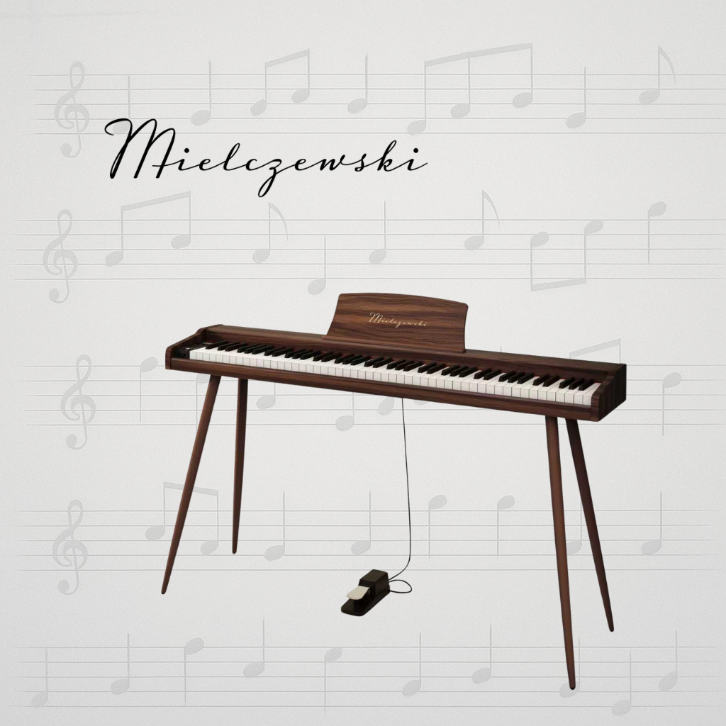 Panel i złącza pianina VIRELAI – USB, MIDI, audio oraz wyjście słuchawkowe