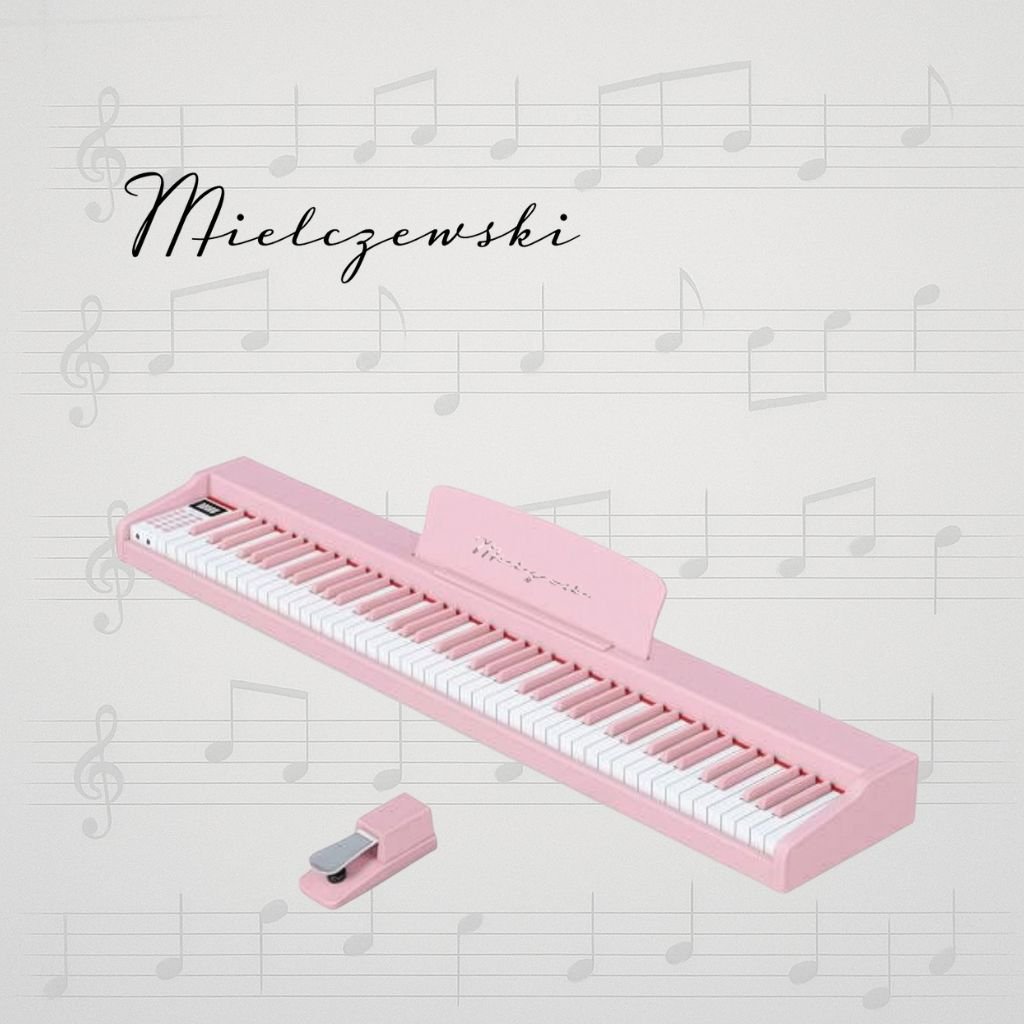 Pianino cyfrowe TIENTO różowe – kompaktowa konstrukcja i elegancka obudowa