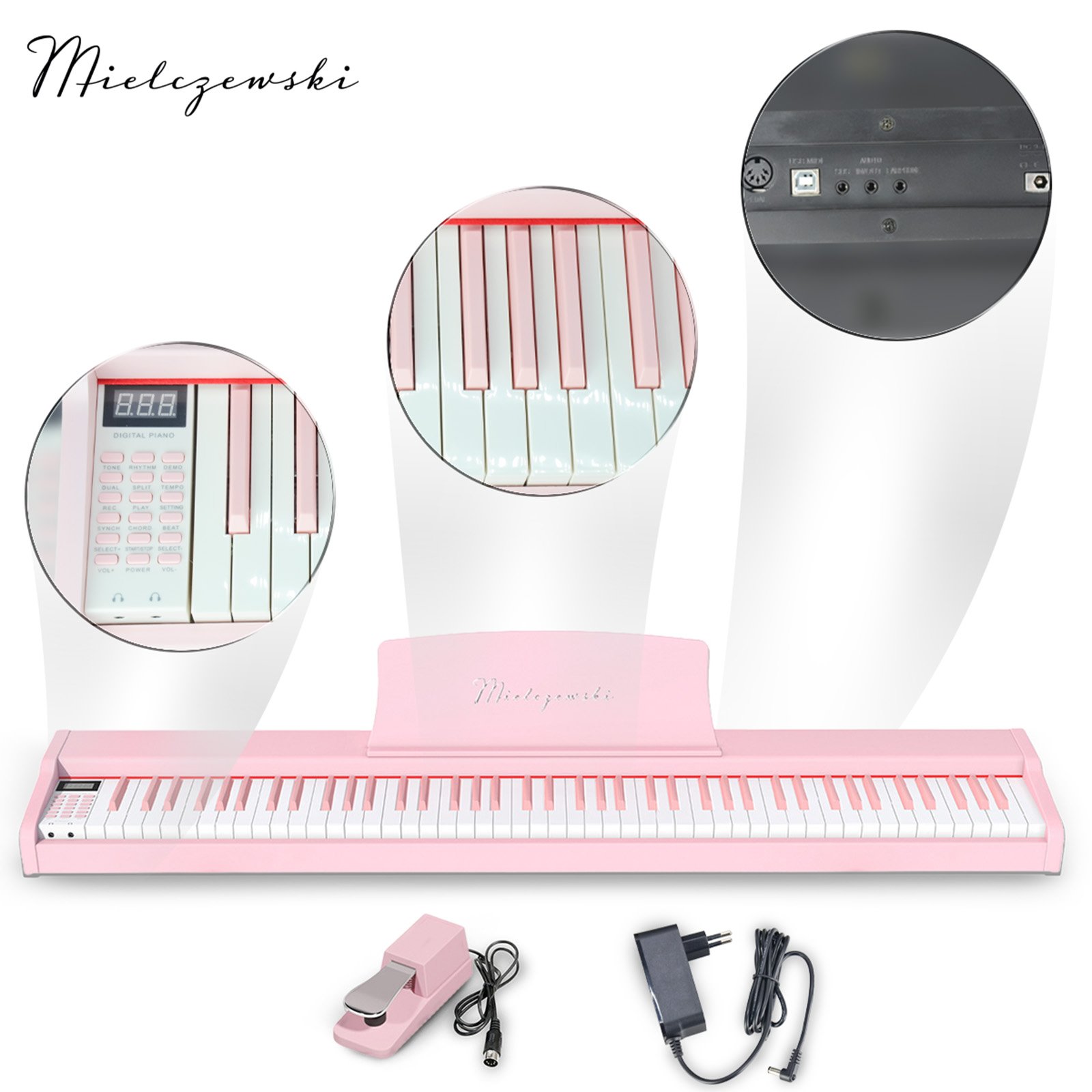 Klawiatura pianina TIENTO – 88 dynamicznych klawiszy standard touch