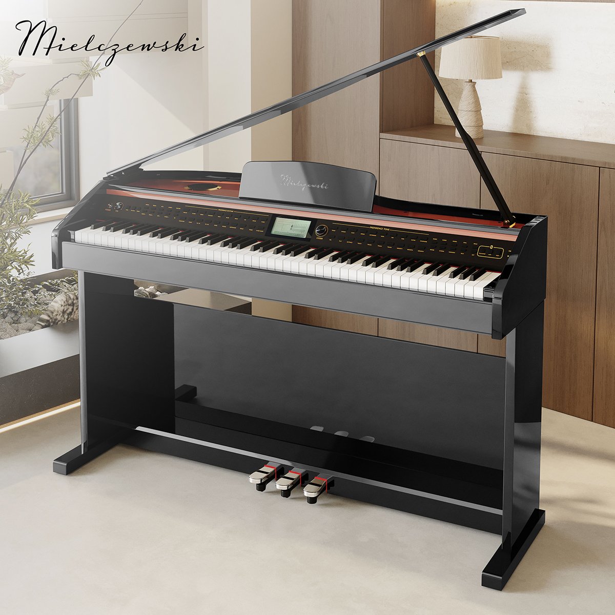 Pianino cyfrowe SONATA – czarny połysk
