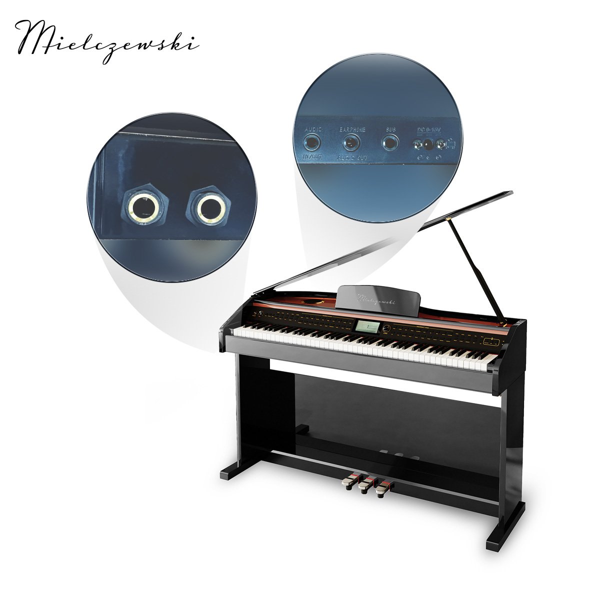 Pianino cyfrowe SONATA – czarny połysk