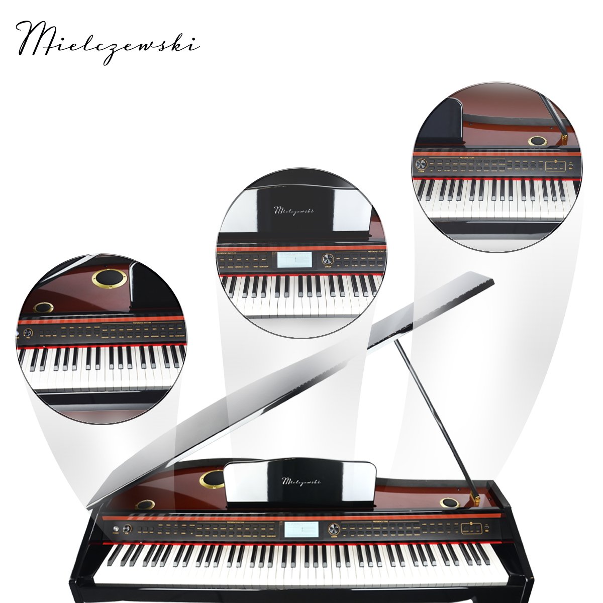 Pianino cyfrowe SONATA – czarny połysk