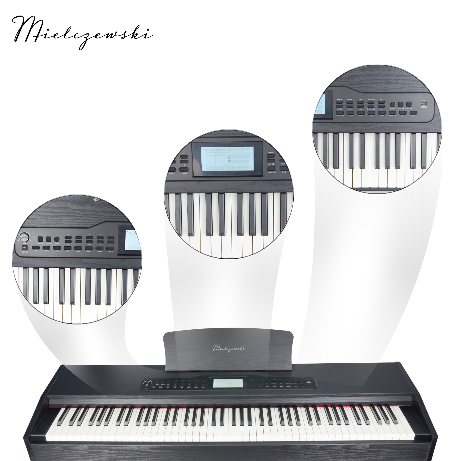 Pianino cyfrowe CANTATA czarne - zdjęcie 7