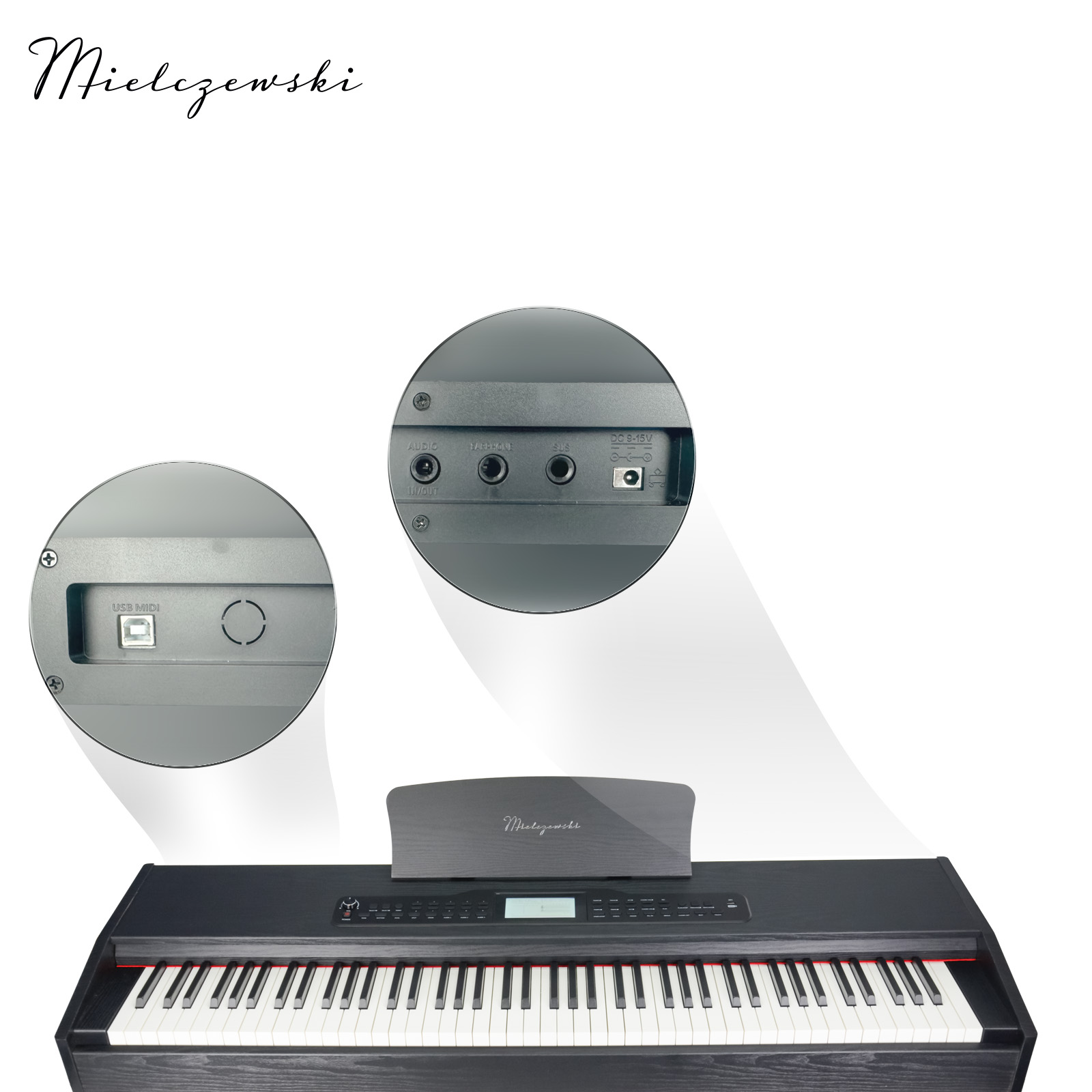 Pianino cyfrowe CANTATA czarne - zdjęcie 5