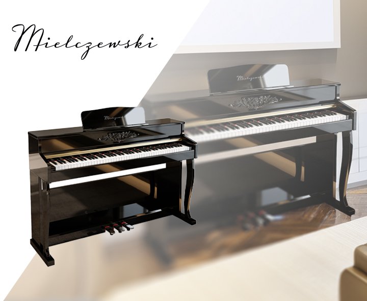 Pianino cyfrowe RHAPSODY – czarny połysk