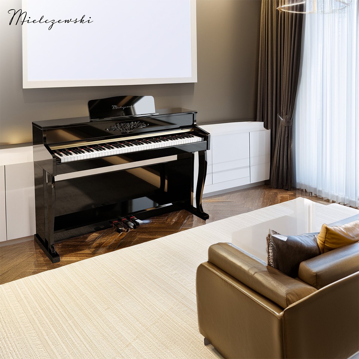 Pianino cyfrowe RHAPSODY – czarny połysk