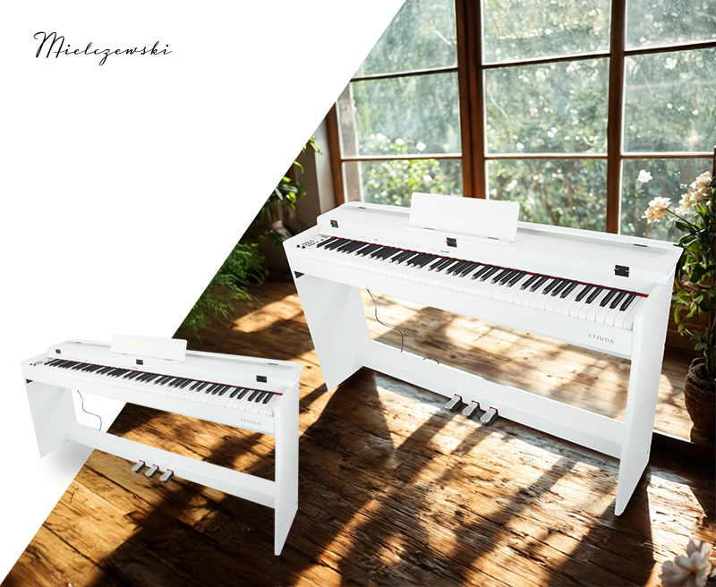 Pianino cyfrowe ETIUDA białe - zdjęcie 1