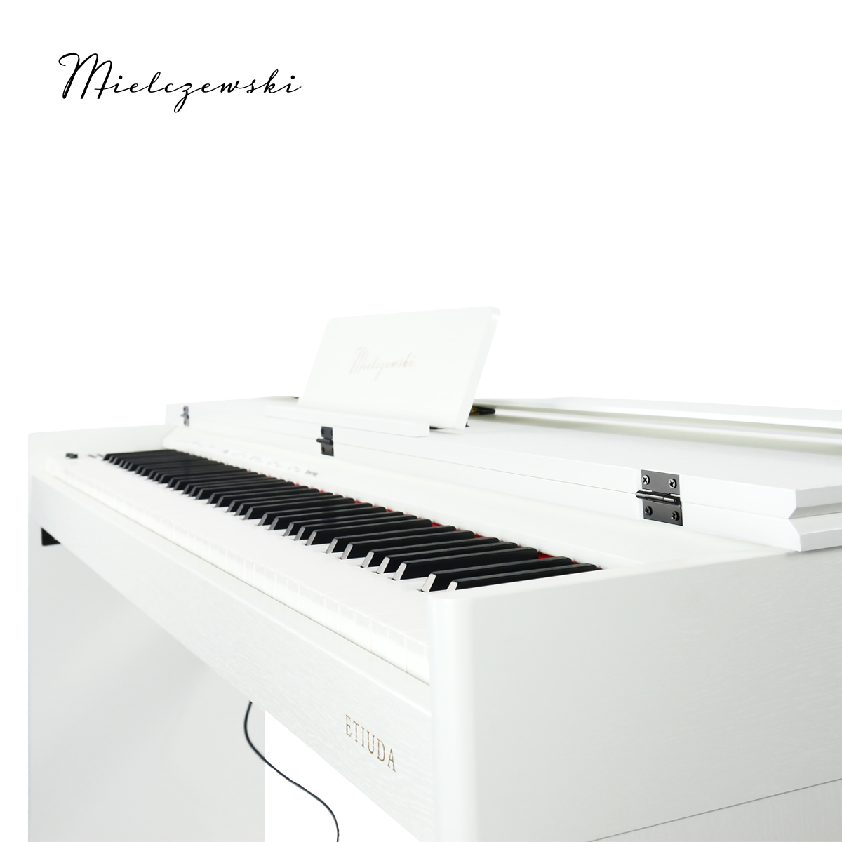 Białe pianino cyfrowe Etiuda – nowoczesny design i klasyczna forma