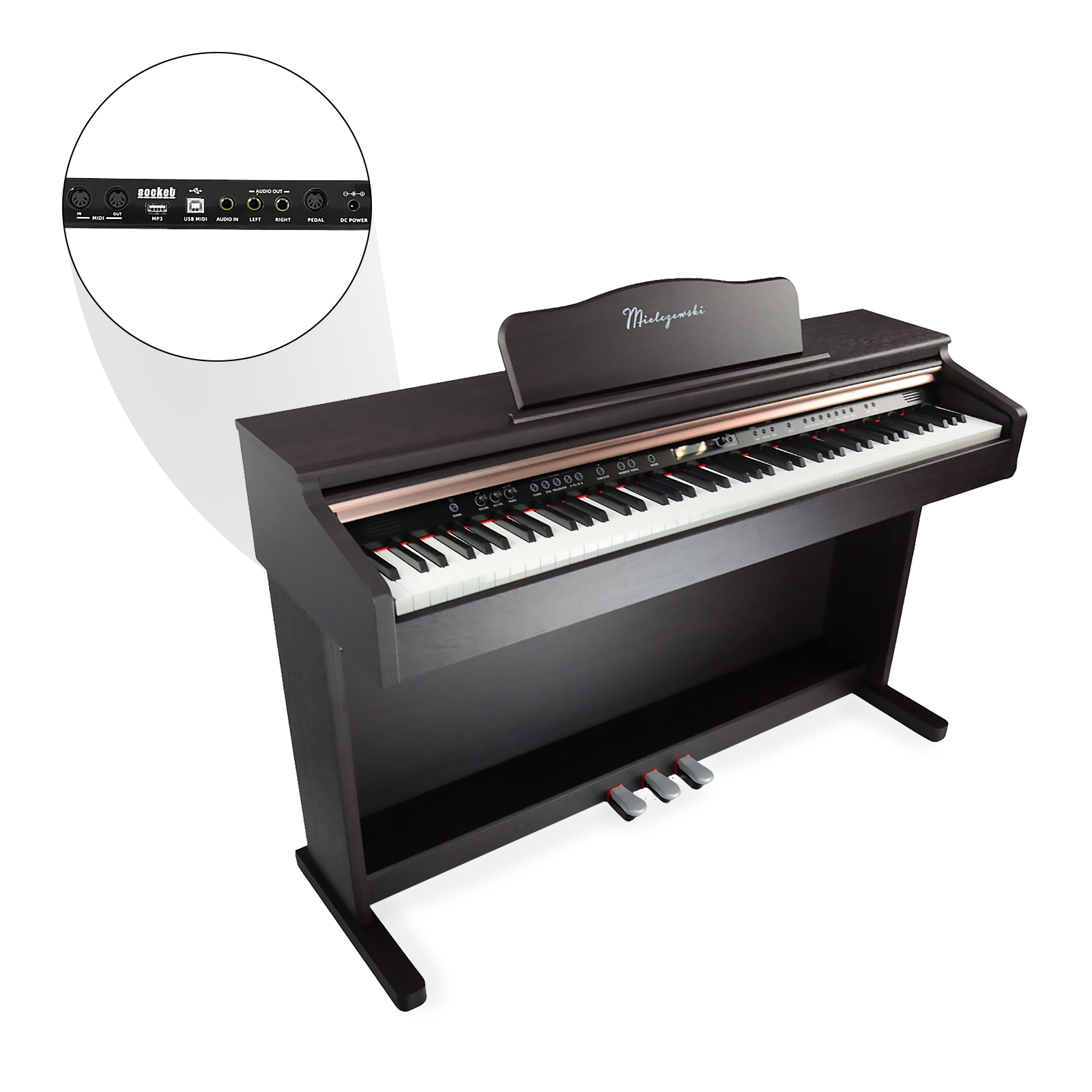 Pianino cyfrowe Caprice brązowe - zdjęcie 7