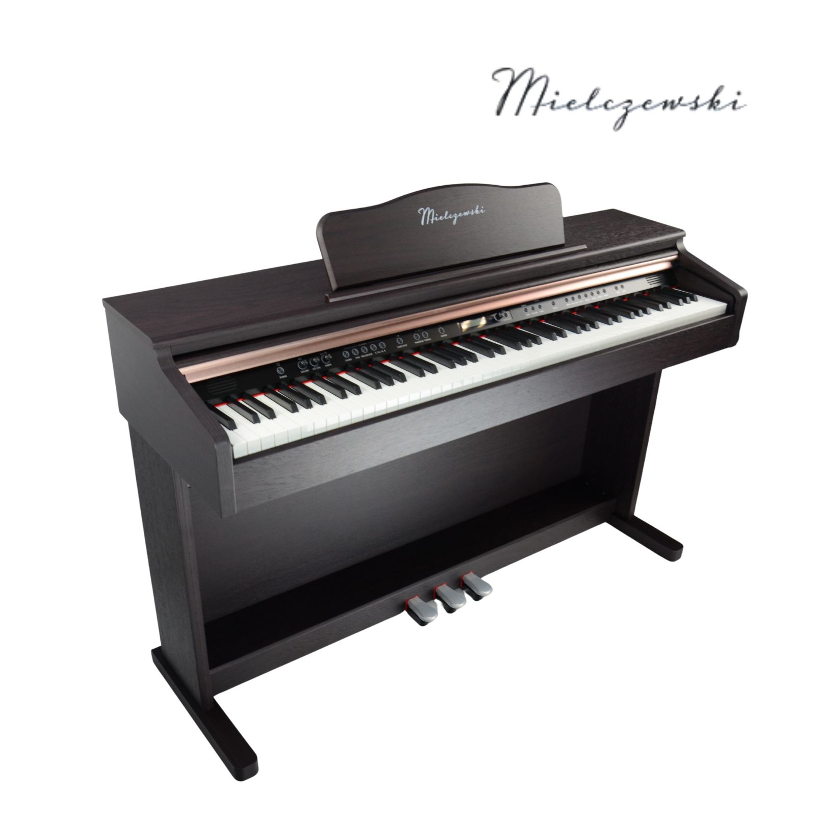 Pianino cyfrowe młoteczkowe CAPRICE brązowe Mielczewski