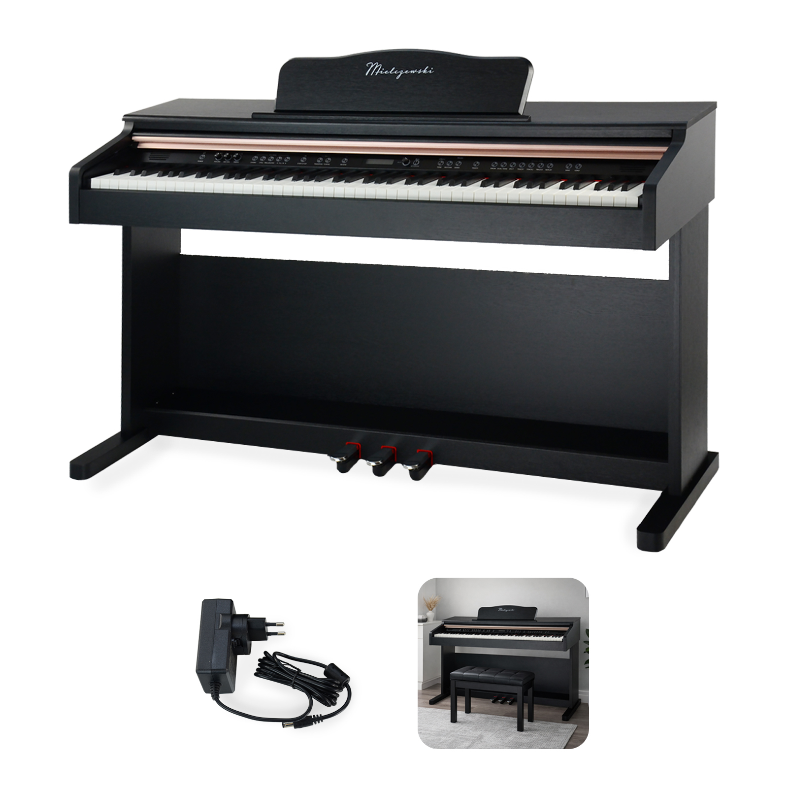 Pianino cyfrowe Caprice czarne - zdjęcie 3