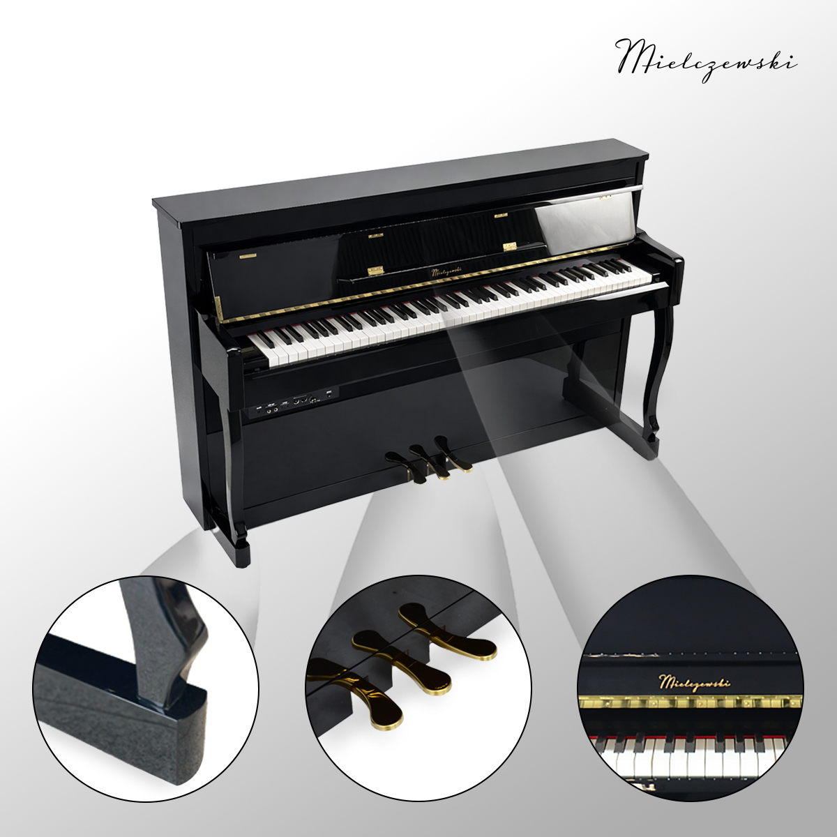 Pianino hybrydowe Sinfonia czarne - zdjęcie 8